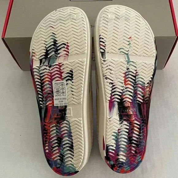 HUNTER White In/Out Bloom Clogs Slip-on Algae Foam Size 12